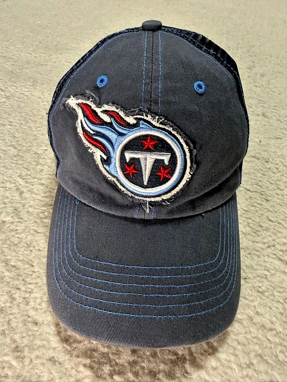 Forty Seven Brand NFL Tennessee Titans Trucker Hat Black & Blue S/M